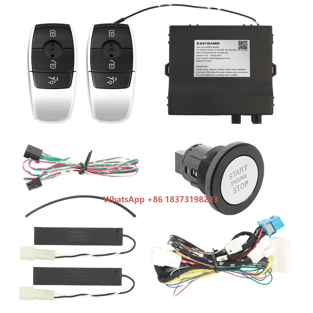 

EASYGUARD Semi Plug Play PKE Car Alarm System Fit for 08-13 Benz C Class W204/09-12 E Class /09-12 E-Couper W207 /08-12 GLK X204