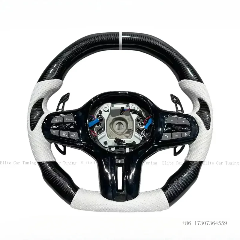 

Спортивный руль из карбона для BMW G01 G02 G05 G06 G07 G08 G18 M2 M3 M4 M5 G20 G21 G22 G24 G26 G30 G38 G80 G81 G87