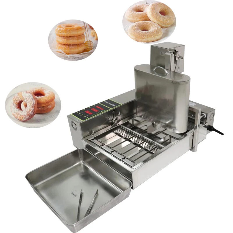 Factory Catering Equipment 4 Rows Mini Donut Making Machine 110V 220V Electric Automatic Mini Donut Fryer Machine Maker