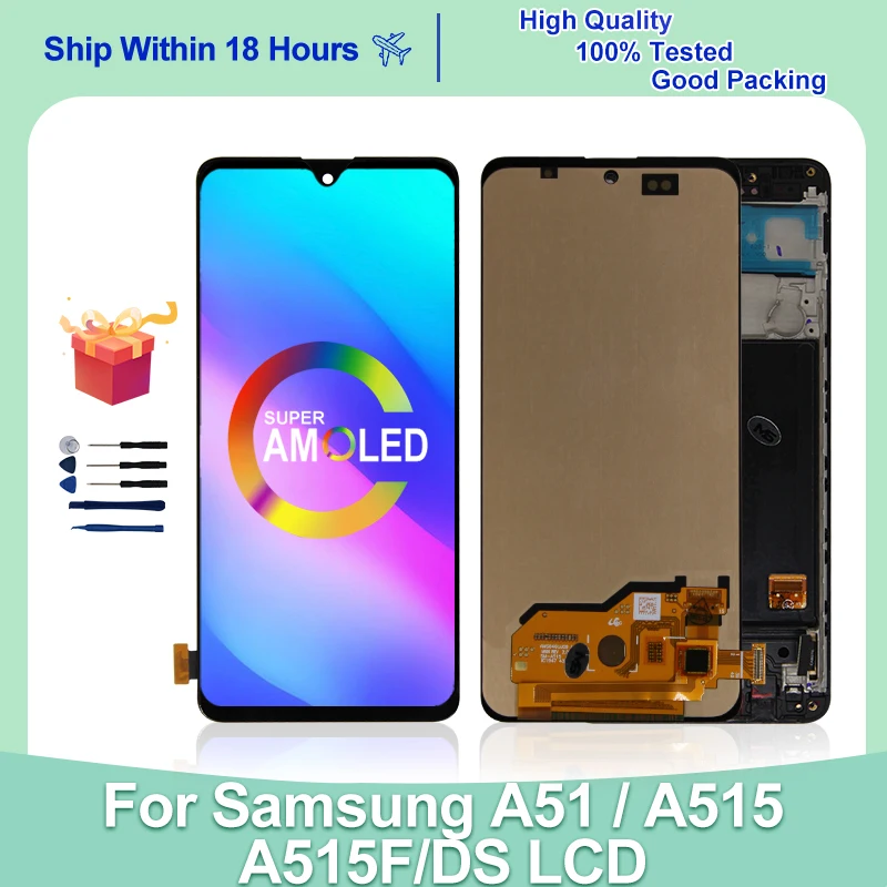 For Samsung Galaxy A51 A515 LCD Display SM-A515F/DST Digitizer Touch Screen For samsung A51 LCD SM-A515F/DSN Replacement Parts