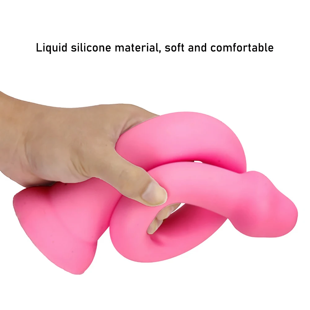 Oversize Liquid Silicone Anal Plug Dildos Stimulate Anus and Vagina Soft Anal Dilator Penis Sex Toys Dick Long Butt Plug Phallus