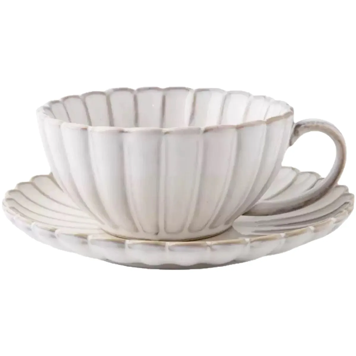 

Retro kiln change chrysanthemum ceramic mug hand painted underglaze color coffee cup saucer household dessert cup bowl