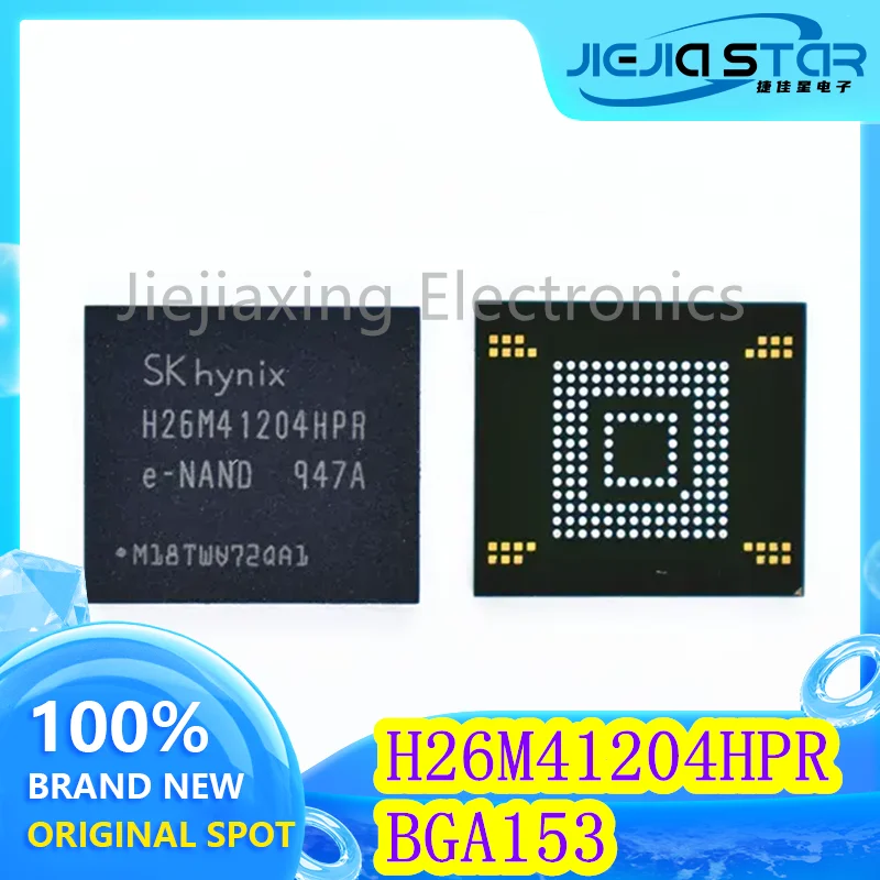 2 pieces H26M41204HPR 100% original imported ready stock 8G 5.1 version EMMC BGA153 memory electronics