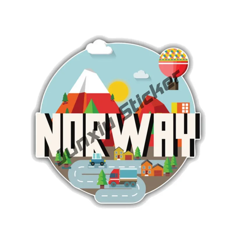 High Quality Sticker Norway NO Decal Norwegian Flag Sticker Die Cut Vinyl Self Adhesive Decal Norway Viking Ship Car Accessories