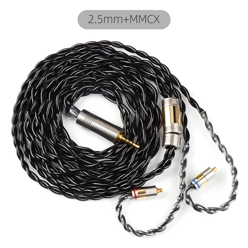 NiceHCK BlackCat цинковый медный сплав маслопропитанный HIFI кабель для наушников MMCX QDC 2Pin для NX7MK4 F1 N5005 tangzu fudu Zero HOLA CHU2