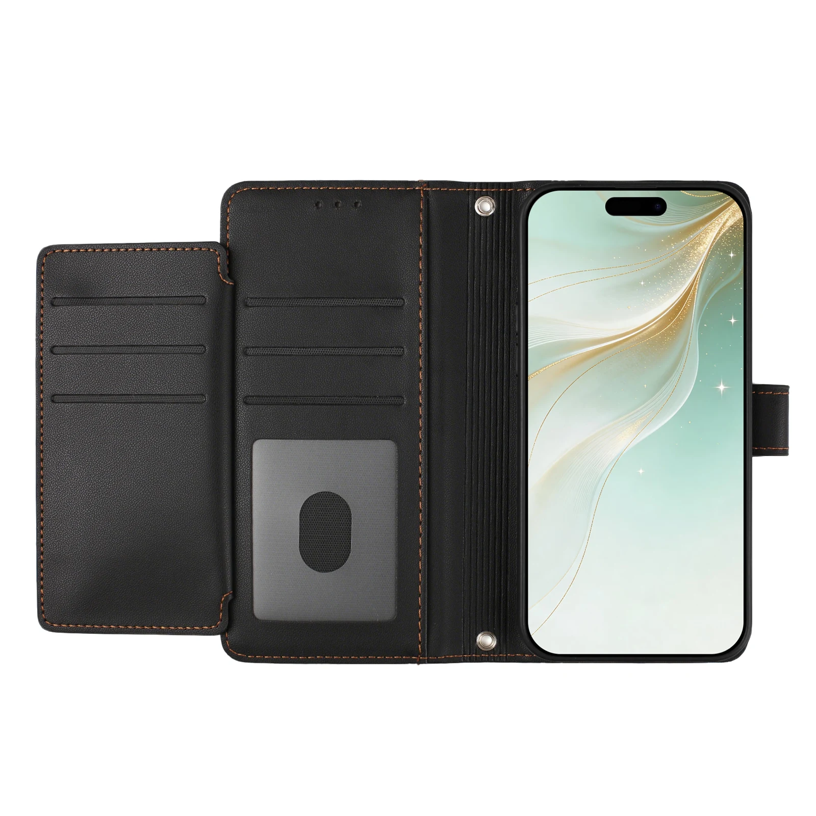 Leather Wallet Flip Case for ZTE Nubia Focus 2 Z80 Ultra Red Magic