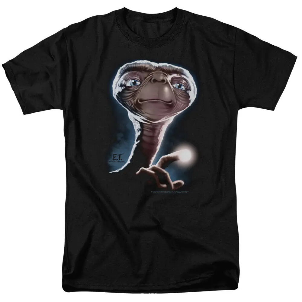 E.T. The Extra Terrestrial Portrait T Shirt Mens Licensed 80s Movie Black