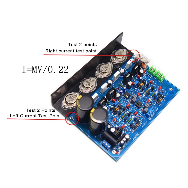 Placa amplificadora de potencia de sonido Hifi Clase AB para Audio DIY MJ15024G MJ15025G transistores sellados en oro módulo amplificador Clase A pura