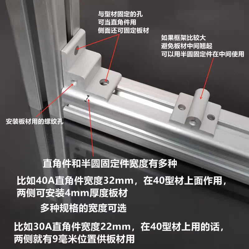 Right-Angle Extrusion Corner Code Bracket Anchor Wheel Connector 2020 3030 4040 Aluminum Profile Fixed Hardware Brackets