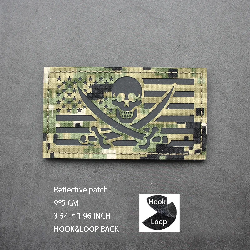 في الهواء الطلق حقيبة متعددة الاستخدامات الملحقات شارة الليزر قطع الأشعة تحت الحمراء عاكس JFK الناقل كامو شارة الملابس سترة خوذة لصق هوك التصحيح