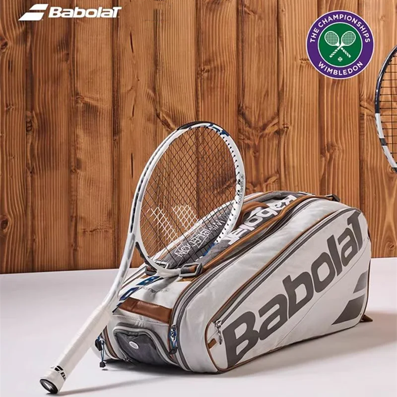 Babolat 2024 New Tennis Bag RH6 RH9 Tennis Backpack PURE WIMBLEDON Series Sports Bag Tennis Rackets Beach Rackets Padel Pack