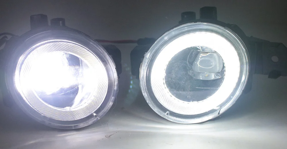 LED Fog Lights Assembly for Nissan Pulsar 5-Doors C13 VI 2014 2015 2016 2017 PTF with Clear Lens Angel Eye DRL Car Fog Lamp 30W detail image 11