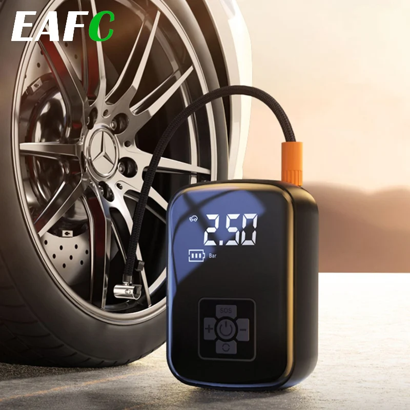 Portable Car Air Pump Wireless Intelligent Digital Display Tire Gases Machines Car Air Compressor Electric Tire Inflator Pump