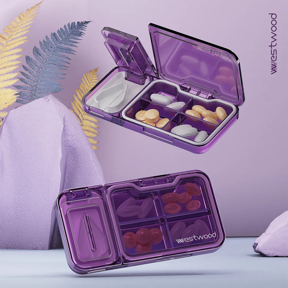 جهاز قطع الأدوية، تقسيم الأدوية، صندوق تقسيم الأدوية، صندوق تخزين أدوات قطع الطب الصغير المحمول #1