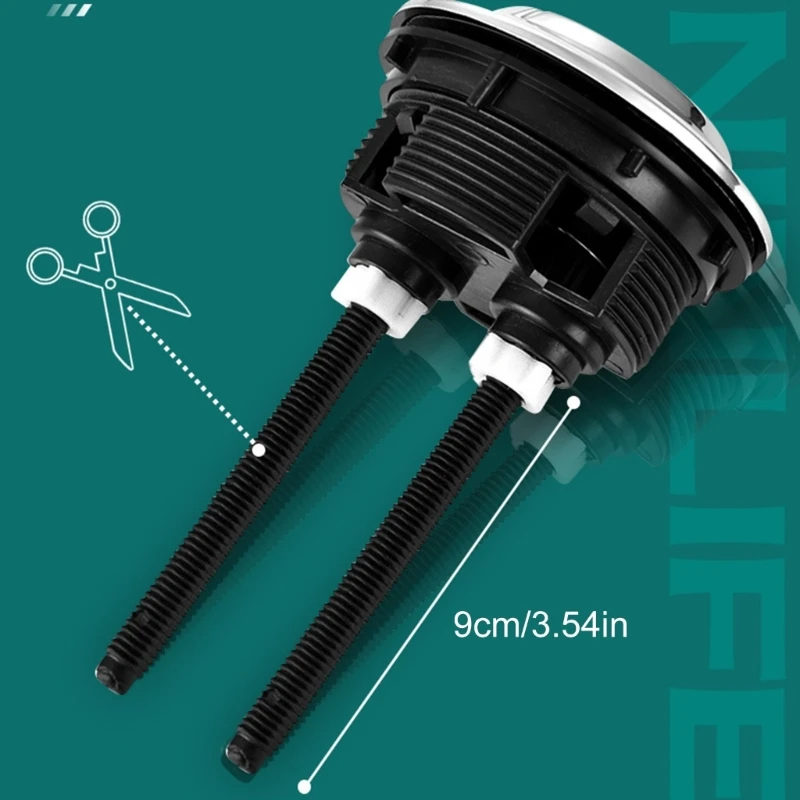 Description Picture 3 of itemBathroom Toilet Double Flush Button 38mm Round Black Water Saving Tanks Accessory Toilet Tanks Flush Button for DropShip