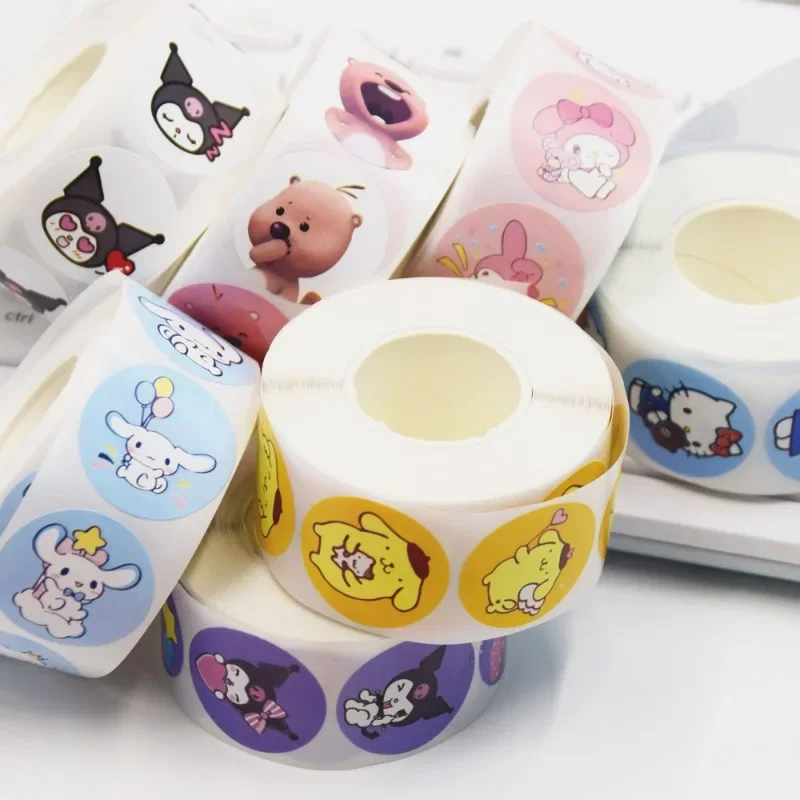 Sanrio Hello Kitty สติกเกอร์การ์ตูนอะนิเมะ Kuromi Cinnamoroll Pochacco อะนิเมะสินค้าตกแต่งคริสต์มาสของขวัญ