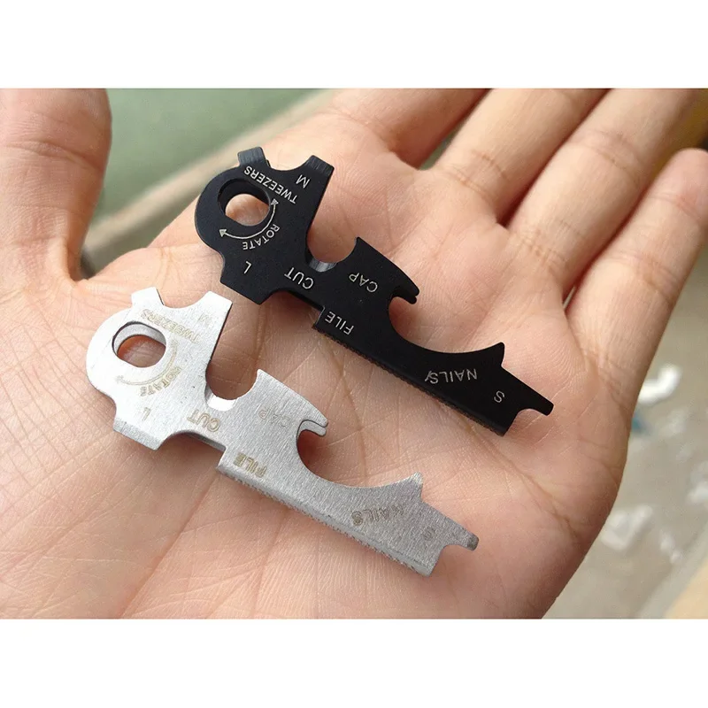 8 In 1 Sleutelhanger Sleutelhanger Multifunctionele Carabiner Gear Clip Pocket Quickdraw Multifunctionele Gadget Multitool Multi Keytool Nieuw