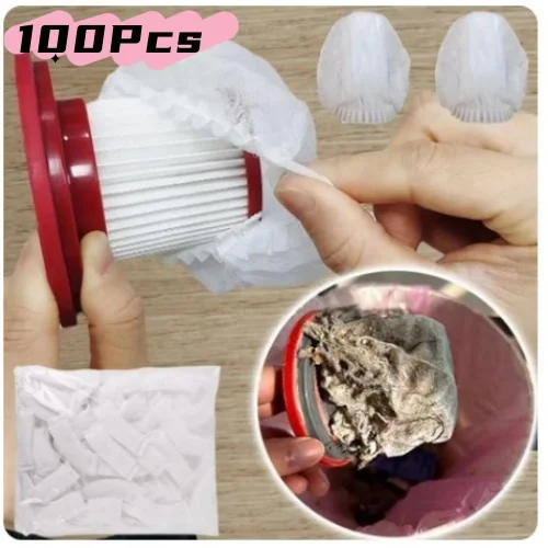 100PCS Non-wovens Vacuum Cleaner Filter Mesh Mesh Dust-proof Dust Collection Filter Durable Disposables Filter Cover Accessories