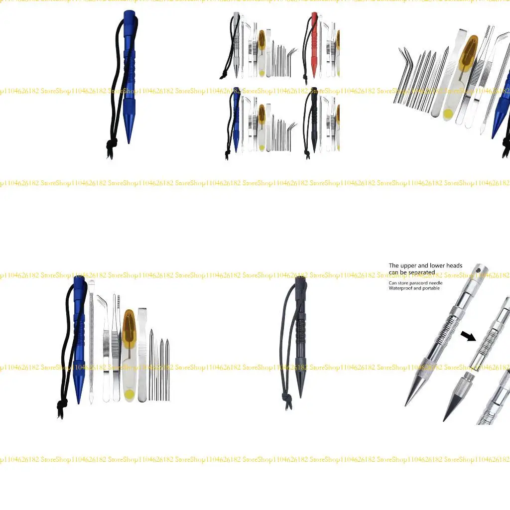 

Q2Q4 Paracord Umbrella Rope Needle Set For Outdoor Camping Tool Hiking Shelter Setups