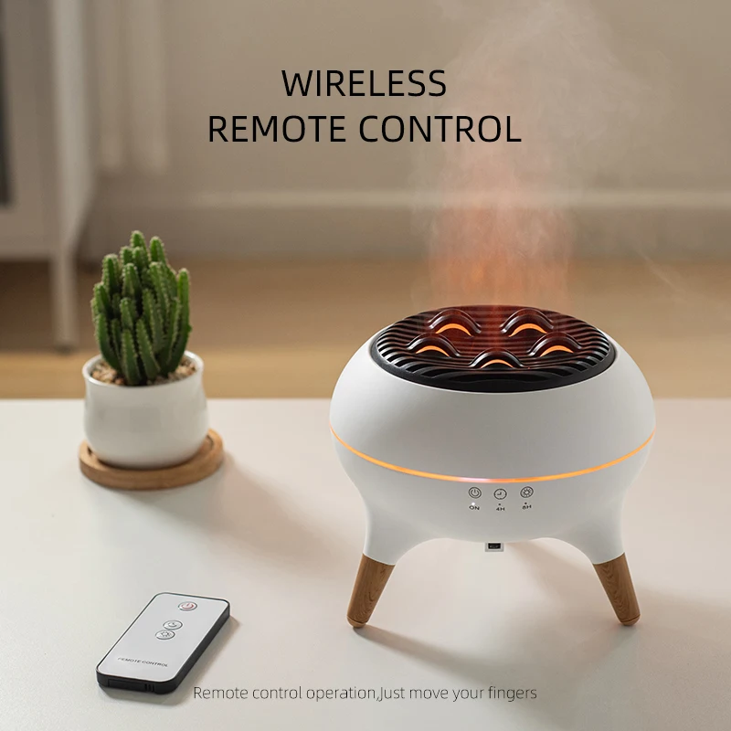 New Creative Simulation Flame Humidifier Aromatherapy Machine USB Atmosphere Lamp Home Office Humidification Aromatherap Machine