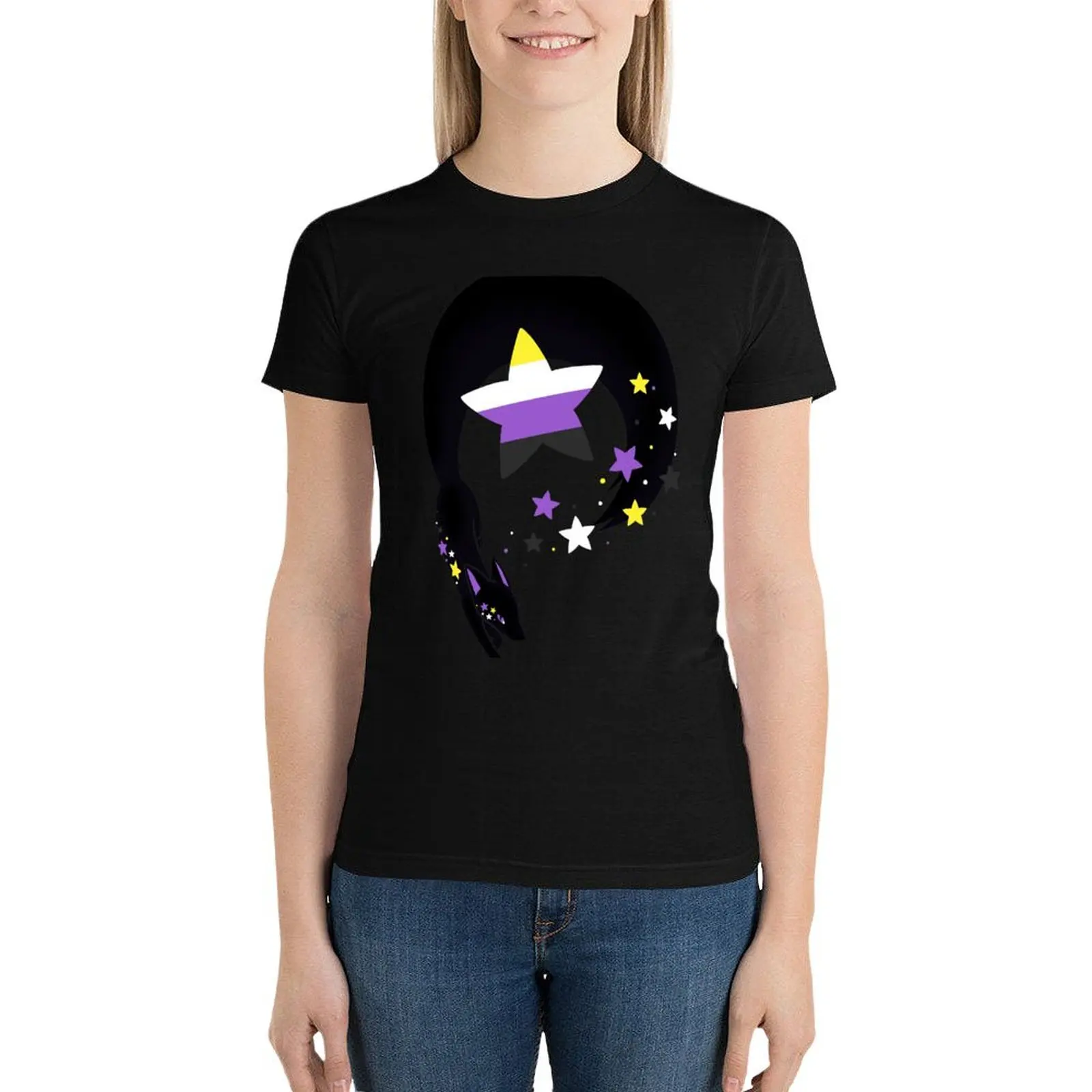 Star Fox Nonbinary Pride T-Shirt kawaii clothes shirts graphic tees vintage clothes white t shirts for Women