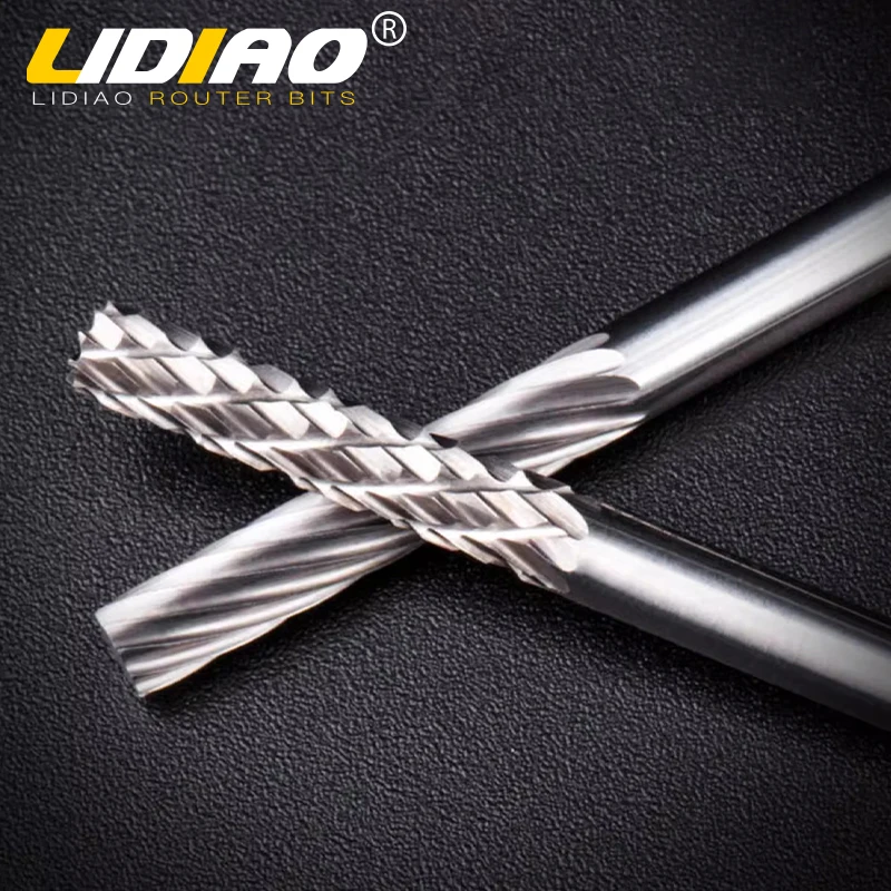 LIDIAO 1PC 3mm Shank Rotary File Wood Metal Polishing Carbide Drill Bit File Hard Alloy Rotary Burr CNC End Milling Cutter