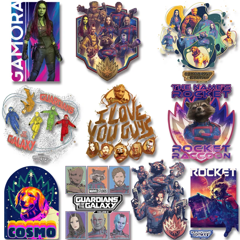 

Guardian of the galaxy Rocket Raccoon Character Pattern Iron On Transfer Vinyl Sticker For Clothes Stickers on Fabric