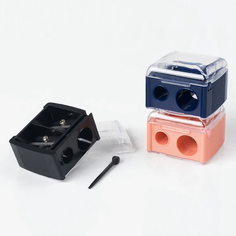 Double Holes Precision Batom Lápis Sharpener, Lápis Cosméticos, Lip Liner, Lápis Delineador, Meninas Presente, Material Escolar