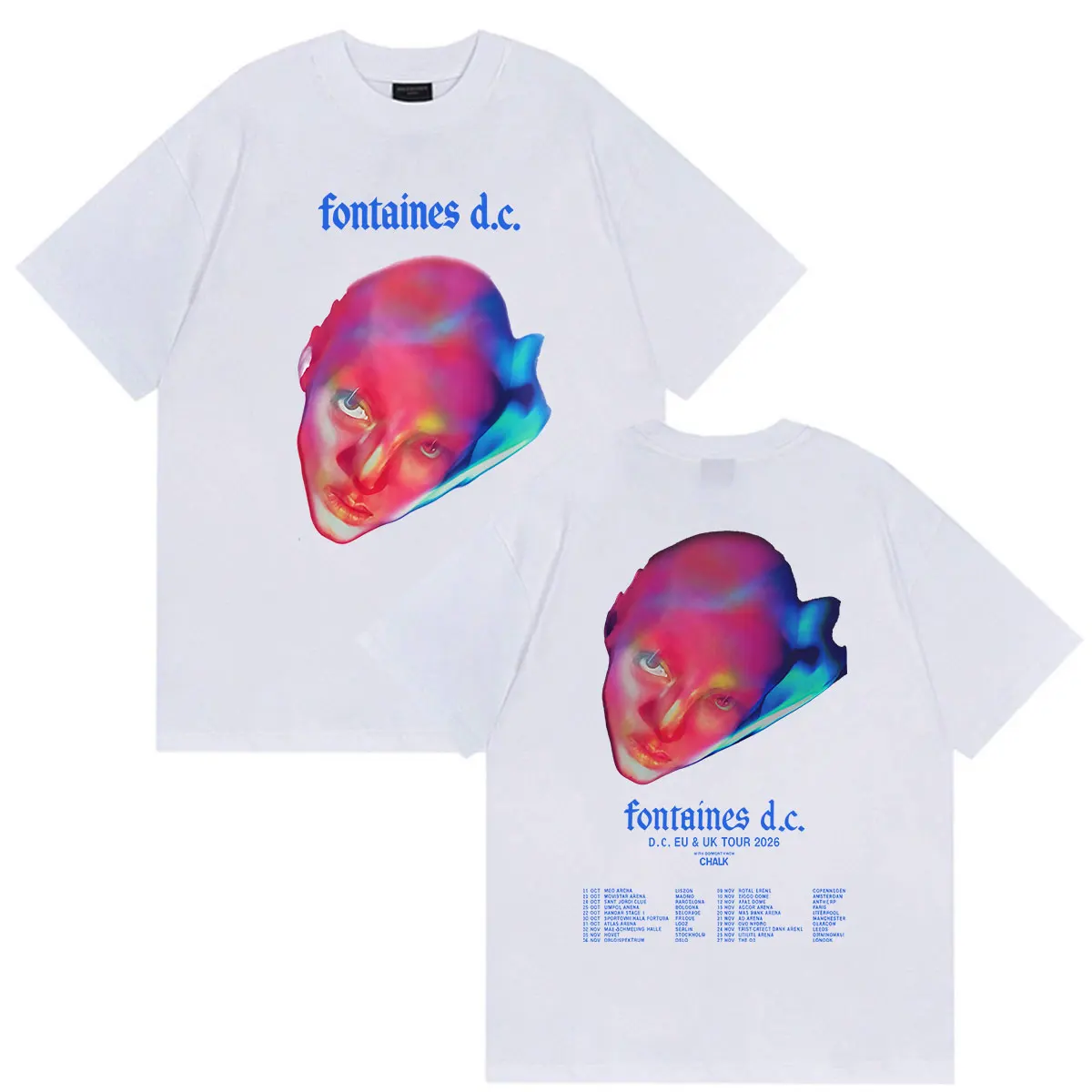 Fontaines D.C. Dopamine Chamber EU and UK Tour 2026 Graphic T-Shirt Men Women Hip Hop Rock Punk short sleeve T Shirts Streetwear