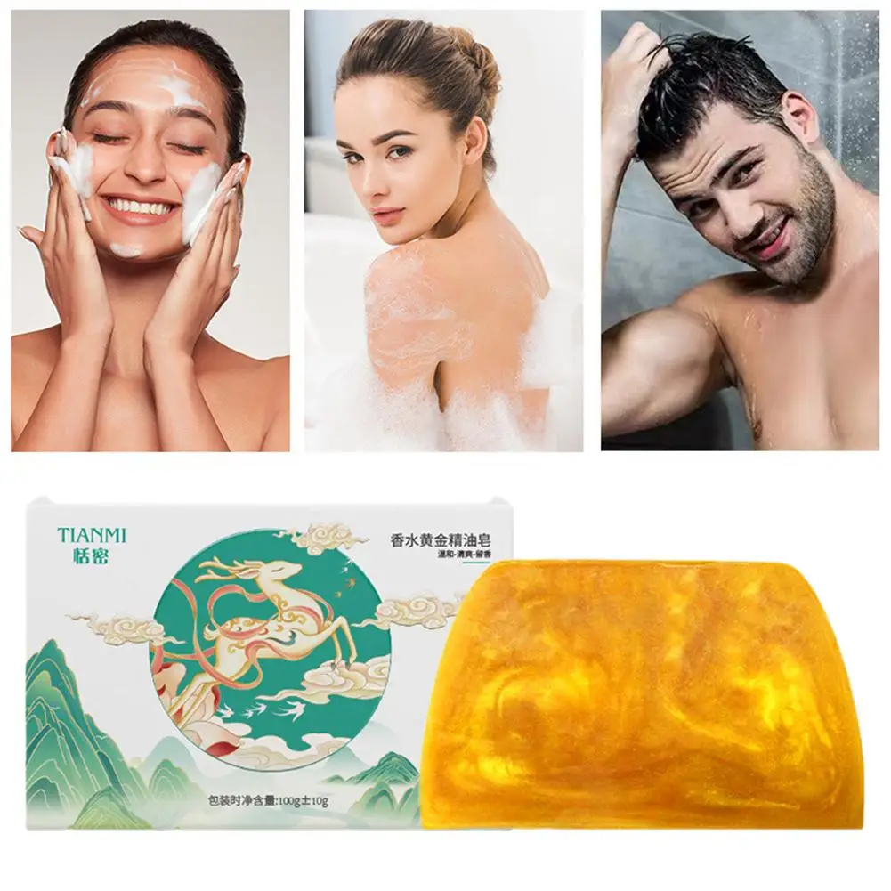 صابون ذهبي عيار 24 قيراط فاخر مصنوع يدويًا، صابون ذهبي مرطب لطيف للجسم والوجه مع رائحة طبيعية لحفلات الزفاف #5