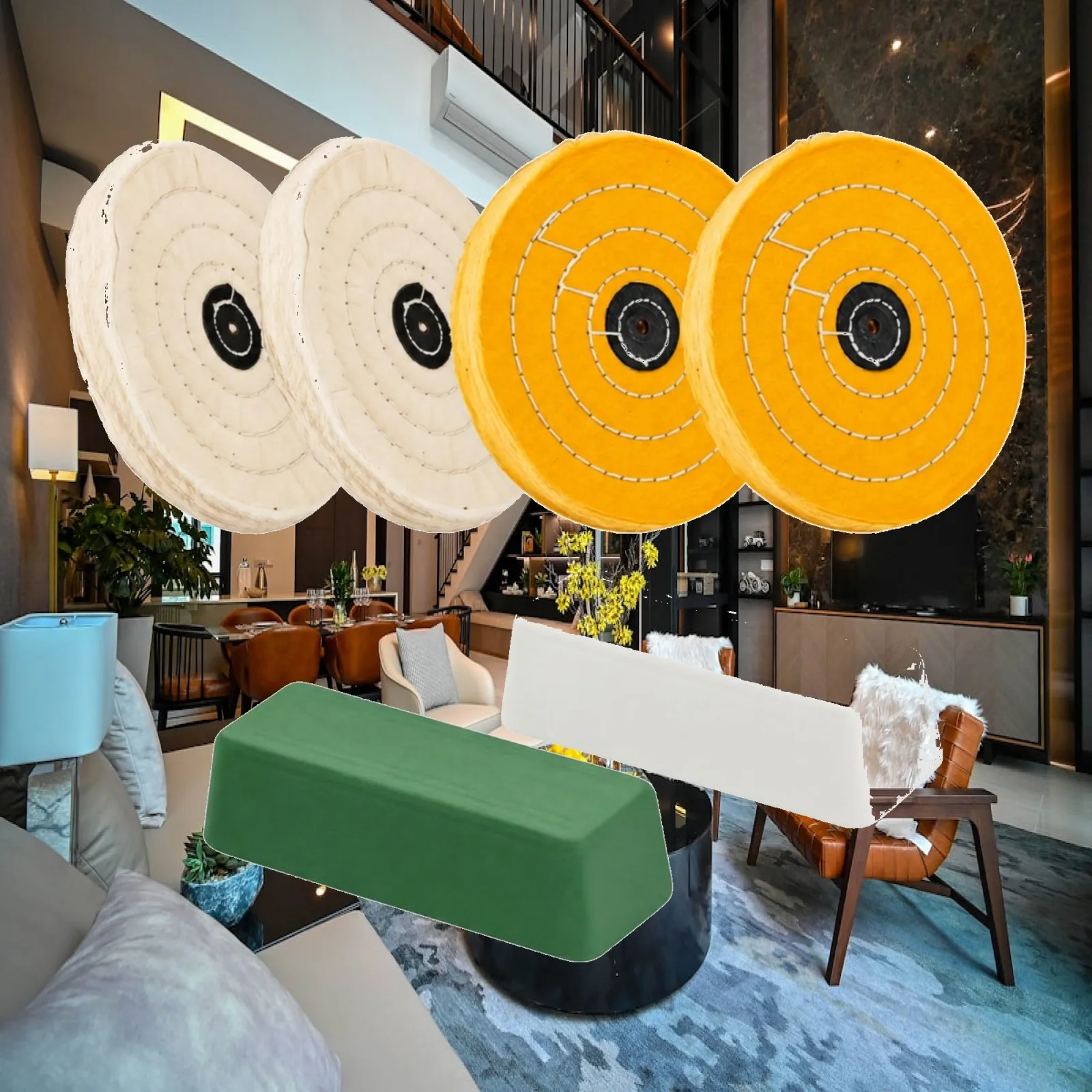 Polishing Wheel Wax Block for Jewelry Jade Metal Smoothing with Mounting Hole Design