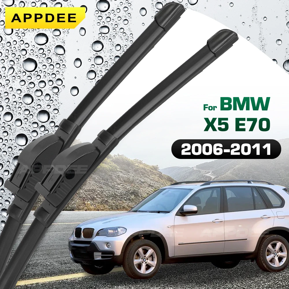 

Стеклоочиститель APPDEE для BMW X5 E70 2006-2011, силиконовые и резиновые передние щетки стеклоочистителя, щетки для лобового стекла