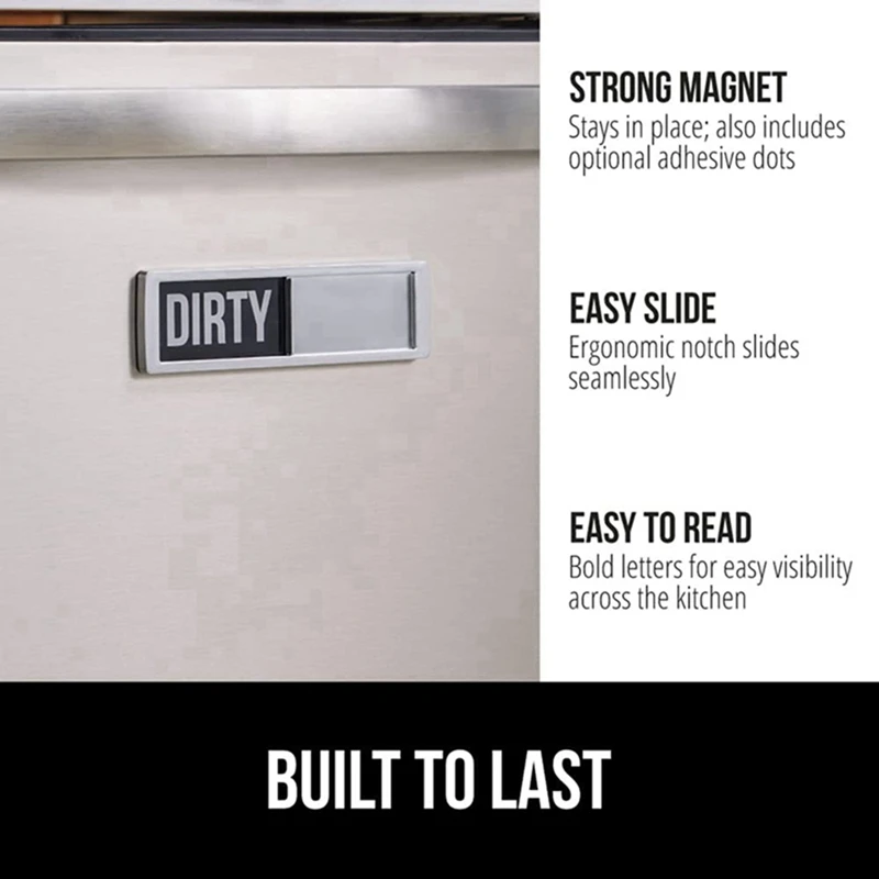 2X Dishwasher Clean And Dirty Magnet Sign, Heavy Duty Shutter Magnets For Dish Washer, Kitchen Accessories