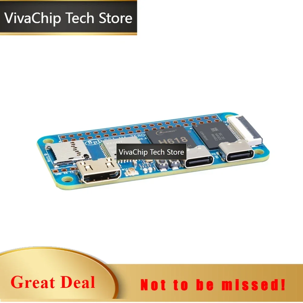 VivaChip TechBanana Pi BPI-M4 ZERO Allwinner H618 Quad-core A-RM Cortex™-A53 Processor 2.4G/5G WIFI 4G LPDDR4 32G EMMC Single Bo
