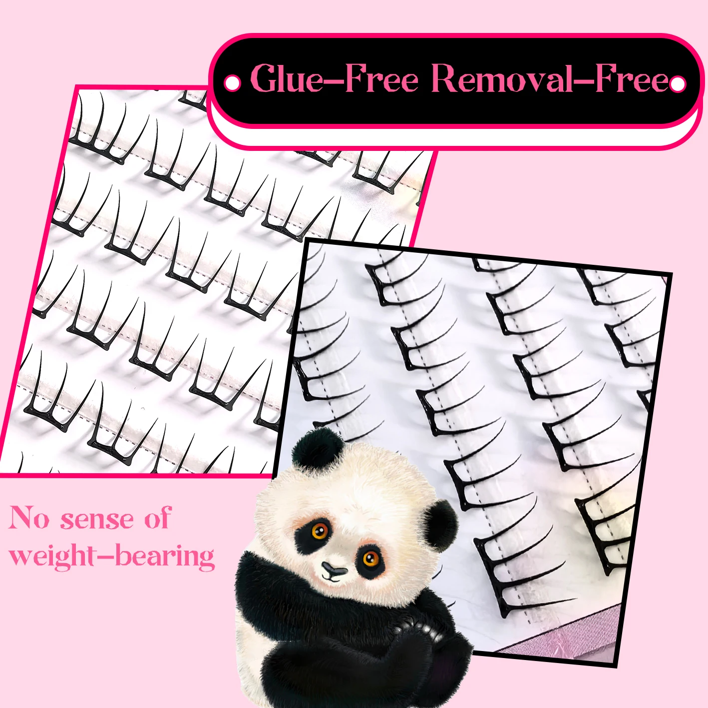 한국 스타일 가짜 속눈썹 K-pop 영감 디자인 만화풍 풍성한 클러스터 얇은 셀프 접착 매일 사용에 완벽