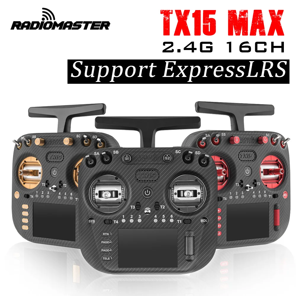 

Радиоконтроллер RadioMaster TX15 MAX, 16-канальный передатчик, 3,5-дюймовый IPS ELRS, 2,4G, 6,6-8,4 В, AG02, разрешение 480 × 320, поддержка ExpressLRS