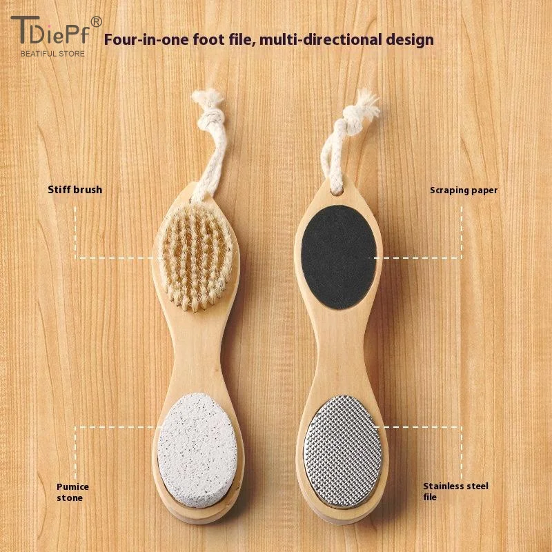 1/2PCS 4-in-1 Foot File Callus Remover Foot Care Tool Foot Pumice Stone Dead Skin Remover Brush Cuticles Nails  Foot Care Tool