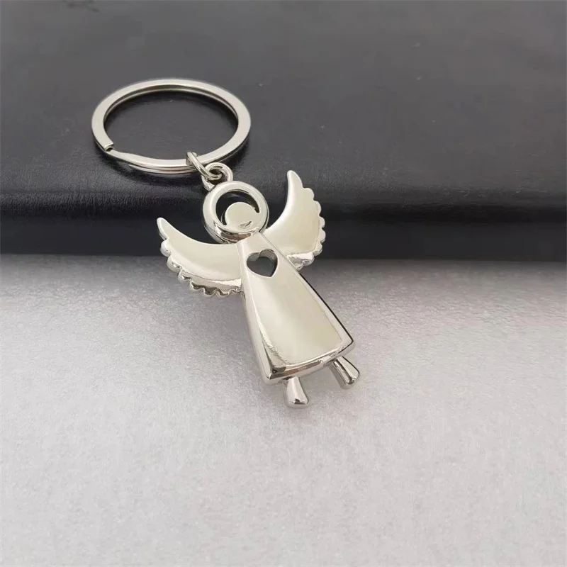 Angel Couple Key Chain New Car Key Ring Women Angel Metal Keychain Pendant Lovers Group Patry Jewelry Key Holder Gift