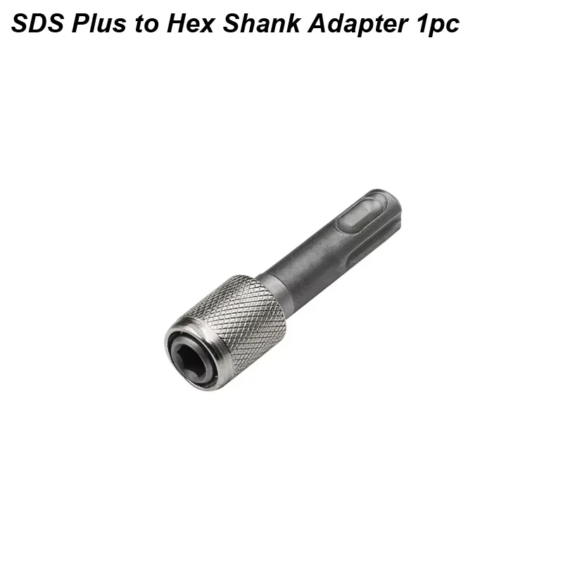 SDS-Plus Convert To 1/4 Hex Shank Adapter Hexagonal Converter Electric Hammer Power Screwdriver Bit Holder Socket Impact Driver