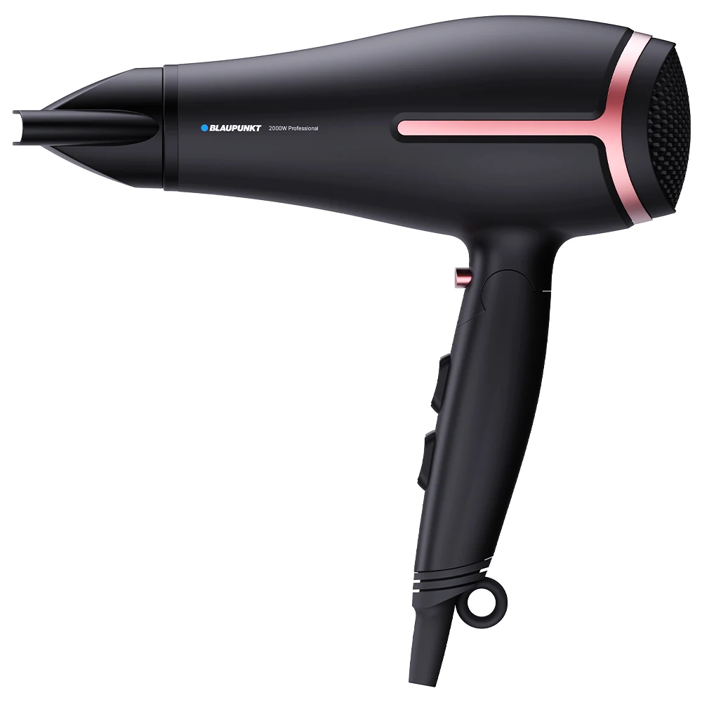 Blaupunkt 2000 W Hochleistungs-faltbarer tragbarer Haartrockner BLP-HD4201KSL Ionic, schnell trocknender Föhn für den professionellen Einsatz auf Reisen nach Hause, geräuscharmes Design