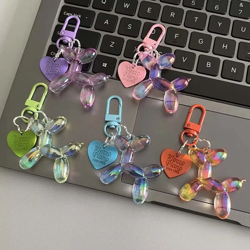 Candy Color Balloon Dog Keychain For Girls Creative Balloon Dog Phone Chain Key Buckle Accessories Bag Pendant Toys