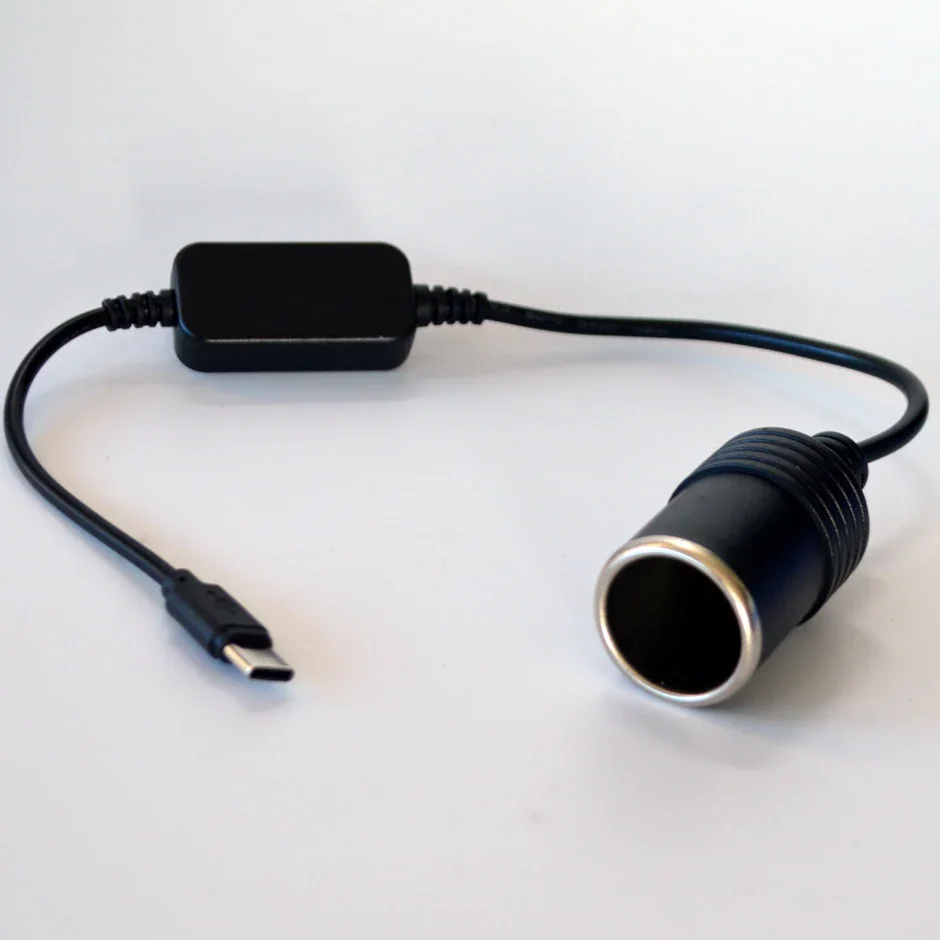 cigarette lighter socket extender QXN 5V To 12V Converter Cable Extender USB or Type C Chargers To Cigarette  Lighter Socket Power Adapter Electronics Accessories
