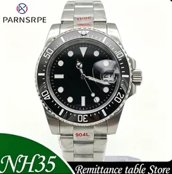 Japan NH35 Men Sapphire Crystal, Automatic Mechanical Watch, Luminous Sterile Dial Stainless Steel Fashion Waterproof Watch
