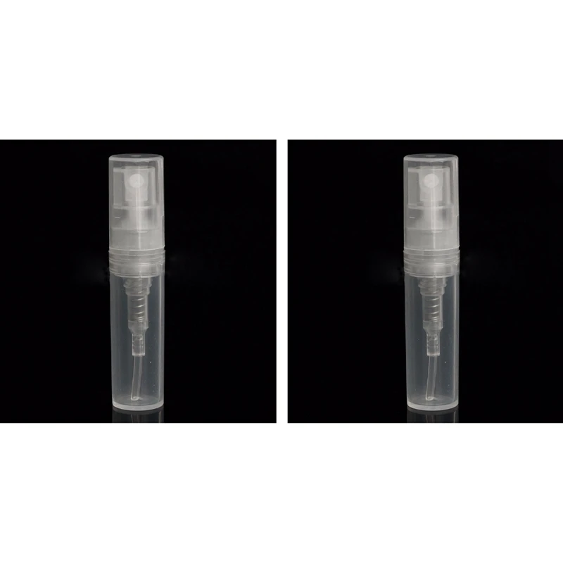 

A23R-100 X 2Ml Plastic Travel Spray Bottle Empty Transparent Perfume Atomizer New