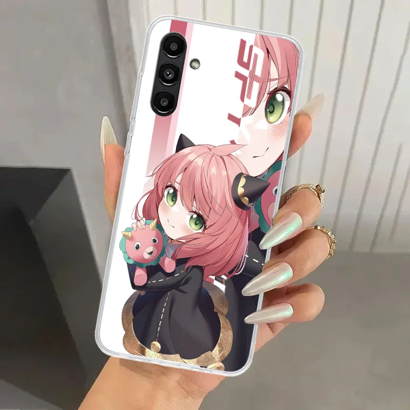 Anime Spy Family Anya Phone Case for Samsung Galaxy A15 A25 A35 A55 A14 A24 A34 A13 A53 A12 A52S A23 A33 A24 A34 A03S A04S A02S