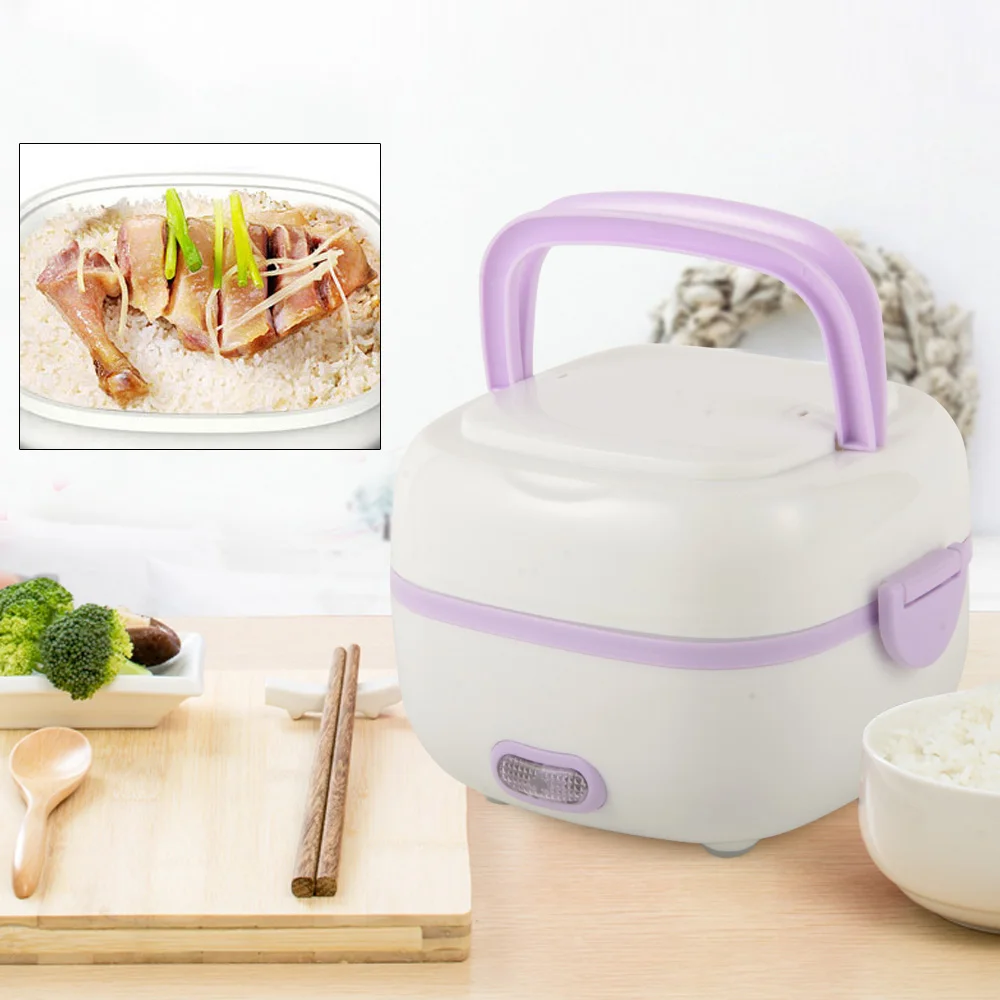 Portable Food Steamer Multifunctional Electric Lunch Box Mini Rice Cooker 220V