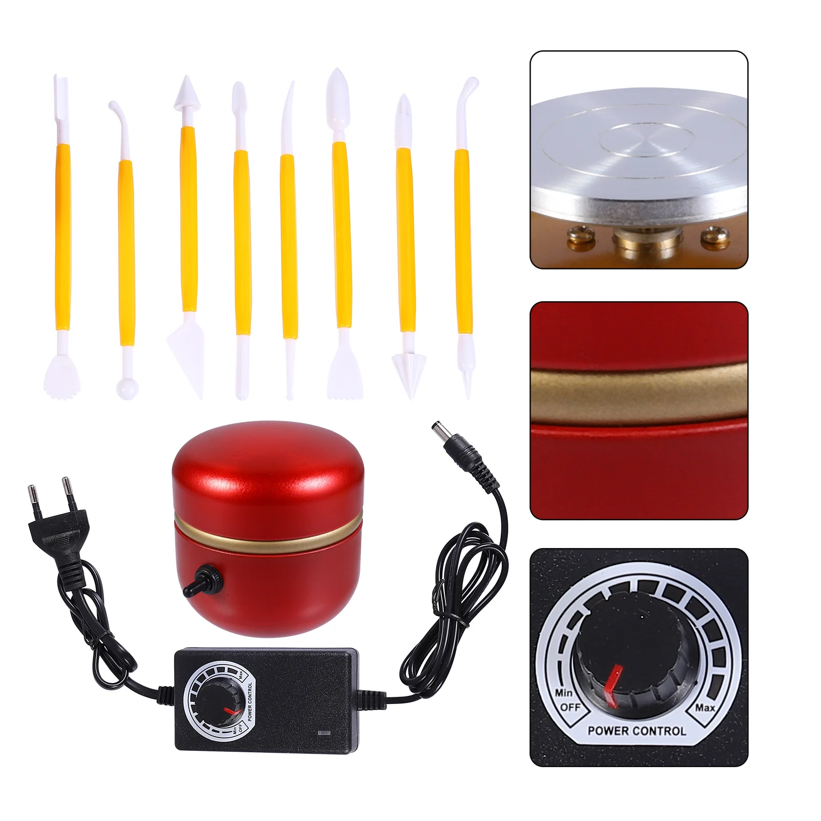 

1 set 1 Set Mini Pottery Wheel Compact Clay Making Machine For Diy Ceramic Art Craft Turntable Kit Electric Pottery Tool