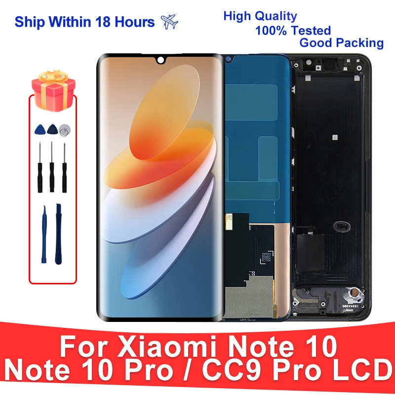 CHOICE For Xiaomi Mi NOTE 10 LCD Display Touch Screen Digitizer For Xiaomi Note 10 Pro LCD MI CC9 Pro Display Replacement Parts