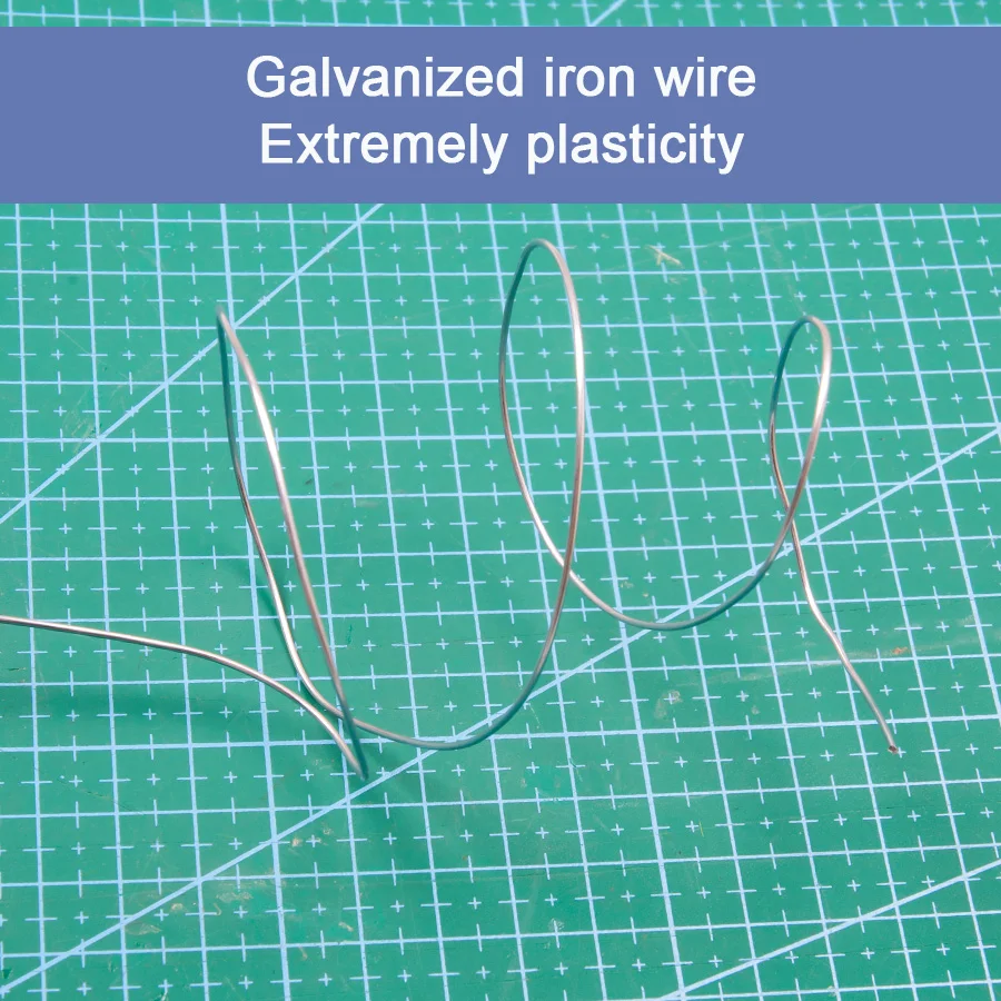 10m verzinkter Eisendraht Materialien Durchmesser 0.8/0.95/1.2/1,4mm feiner Eisendraht DIY Modell Kit Miniatur Landschafts szene Zubehör