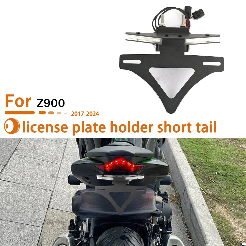

New license plate holder turn signal integrated license plate holder short tail For Kawasaki Z900 Z 900 2017-2024